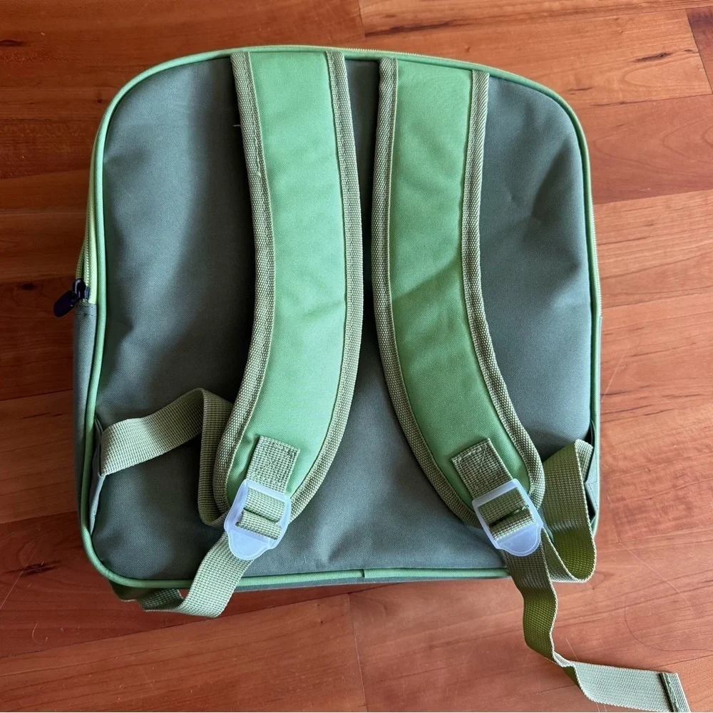 Lakeshore Scenic Dinosaur Fold Out Play Backpack like NEW green kids